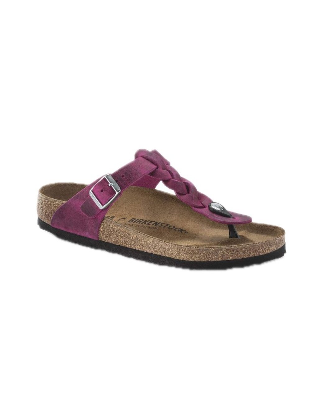 Birkenstock Gizeh Braided Sandal Festival Fuchsia Oiled Leather NEW - Picture 4 of 9